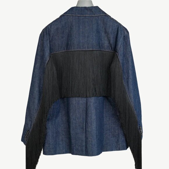 Prada AW/20 Denim Fringe Blazer - Picture 2 of 16